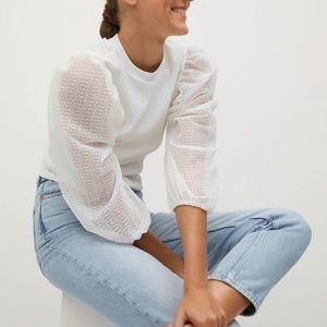 MANGO puffed sleeve blouse